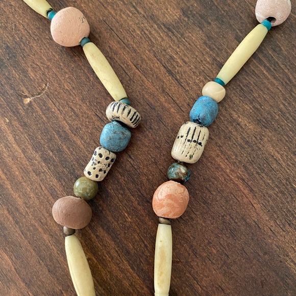 Handmade Necklace with Clay Beads - Picture 4 of 4